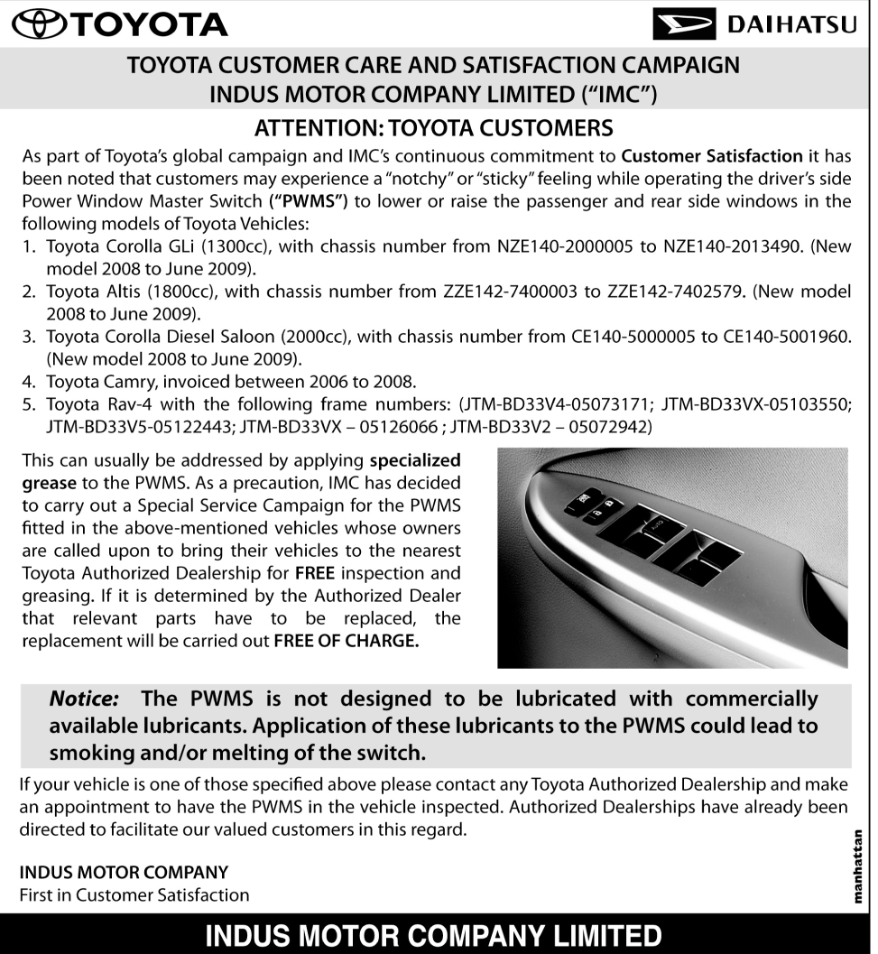 Toyota customer relations department japan